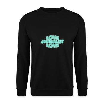 Gift for Journalist - Unisex Sweatshirt - black - Front - Alina (178cm) & Michal (187cm)