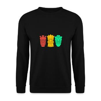 Maui Hawaii Hawaiian - Unisex Pullover - Schwarz - Vorne - Alina (178cm) & Michal (187cm)