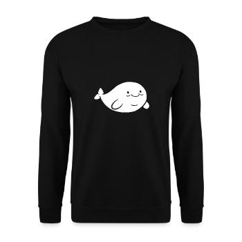 Dugong - Unisex Sweatshirt - black - Front - Alina (178cm) & Michal (187cm)