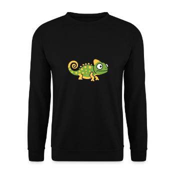 chameleon - Unisex Sweatshirt - black - Front - Alina (178cm) & Michal (187cm)