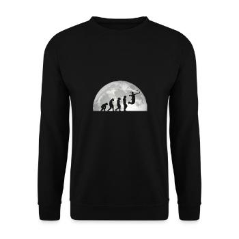 Federball Evolution Badminton - Unisex Pullover - Schwarz - Vorne - Alina (178cm) & Michal (187cm)