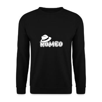 Romeo als Hut - Unisex Pullover - Schwarz - Vorne - Alina (178cm) & Michal (187cm)