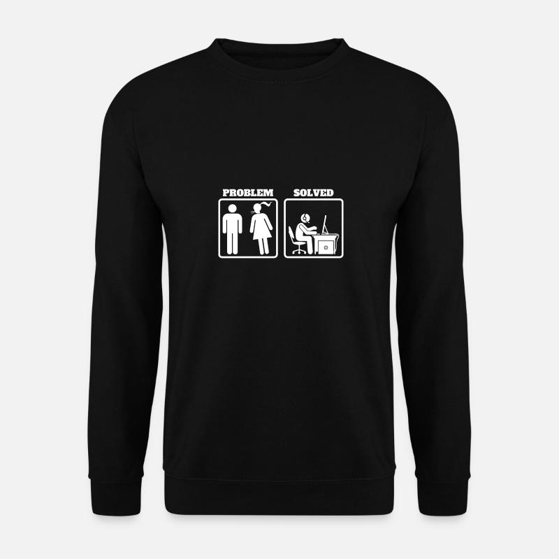 Problem Solved - Pc Gaming Lustig Geschenk - Unisex Pullover - Schwarz