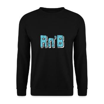 Retro Vintage Rn'B Cool Rhythm & Blues Lover - Unisex Pullover - Schwarz - Vorne - Alina (178cm) & Michal (187cm)