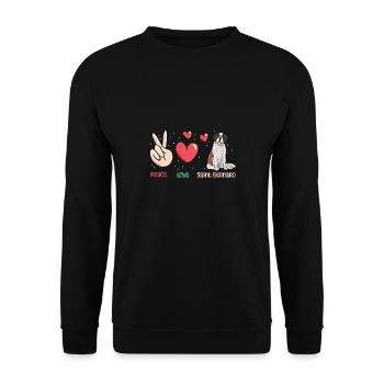 Saint-Bernard Chien Saint-Bernard - Sweat-shirt Unisexe - noir - Devant - Alina (178cm) & Michal (187cm)