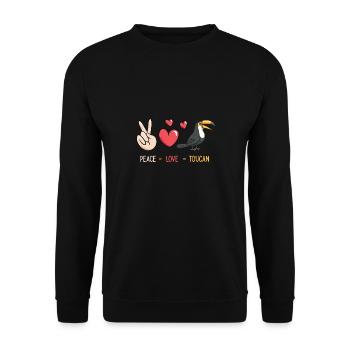 Toucan Bird Rainforest - Unisex Sweatshirt - black - Front - Alina (178cm) & Michal (187cm)