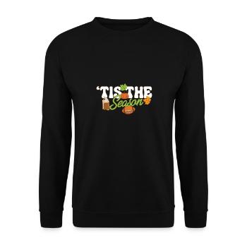 Happy Thanksgiving Tis The Season Pumpkin Spice - Unisex Pullover - Schwarz - Vorne - Alina (178cm) & Michal (187cm)