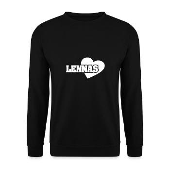 Gift for Lennas - Unisex Sweatshirt - black - Front - Alina (178cm) & Michal (187cm)