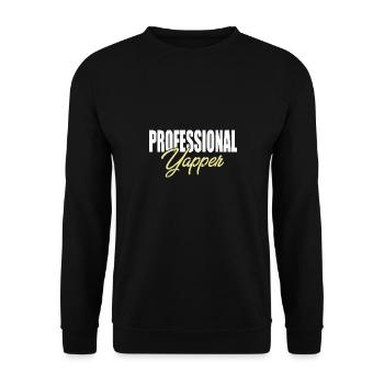 Professional Yapper Fluent In Yapanese Slang - Unisex Pullover - Schwarz - Vorne - Alina (178cm) & Michal (187cm)