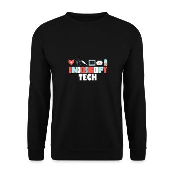 Endoscopy Tech Proud Registered Gastro Nurse Squad - Unisex Sweatshirt - black - Front - Alina (178cm) & Michal (187cm)