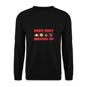 Night Shift Nurse - Unisex Sweatshirt - black - Front - Alina (178cm) & Michal (187cm)