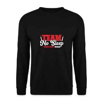 Night Shift Nurse - Unisex Sweatshirt - black - Front - Alina (178cm) & Michal (187cm)