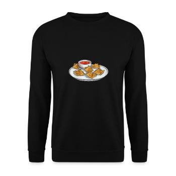 Krabben Rangoon Crab Rangoon - Unisex Sweatshirt - black - Front - Alina (178cm) & Michal (187cm)
