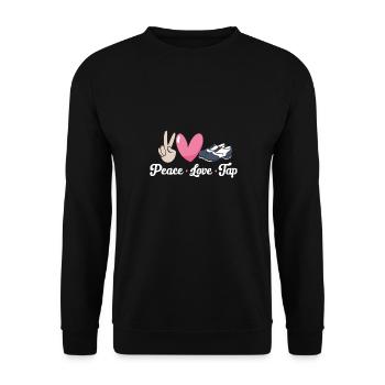 Professeur de claquettes Danseuse de claquettes Claquettes - Sweat-shirt Unisexe - noir - Devant - Alina (178cm) & Michal (187cm)