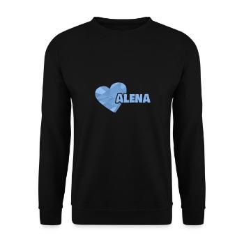 Maman Alena - Sweat-shirt Unisexe - noir - Devant - Alina (178cm) & Michal (187cm)