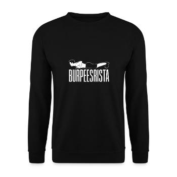 Gym Junkies Burpeesrista Calisthenics Fitness - Unisex Sweatshirt - black - Front - Alina (178cm) & Michal (187cm)