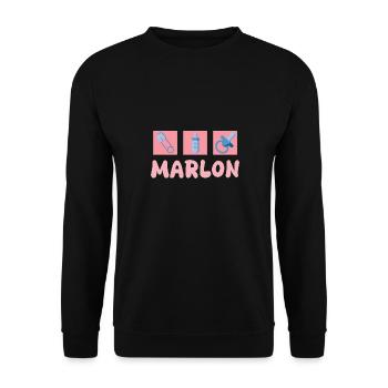 Pacifier Marlon - Unisex Sweatshirt - black - Front - Alina (178cm) & Michal (187cm)