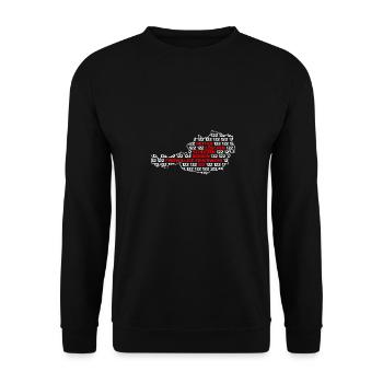 Feuerwehr Österreich 122 Retten Löschen Schützen - Unisex Pullover - Schwarz - Vorne - Alina (178cm) & Michal (187cm)