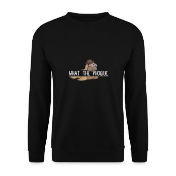 what the phoque - Sweat-shirt Unisexe - noir - Devant - Alina (178cm) & Michal (187cm)