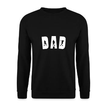 Football Dad Sports Gift - Unisex Sweatshirt - black - Front - Alina (178cm) & Michal (187cm)