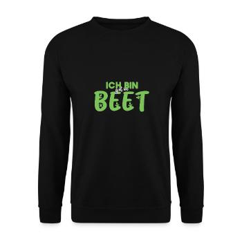 Ich bin gut im Beet Hobbygärtner Gärtner Gala Bau - Unisex Pullover - Schwarz - Vorne - Alina (178cm) & Michal (187cm)