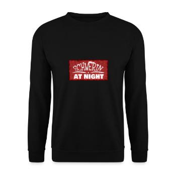 City of Schwerin by night - Unisex Sweatshirt - black - Front - Alina (178cm) & Michal (187cm)
