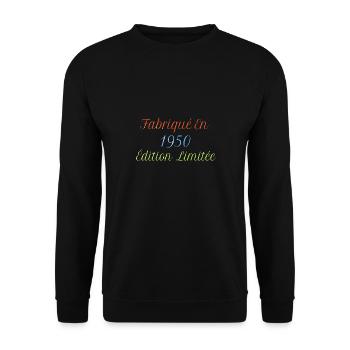 Rétro Fabriqué En 1950 Édition Limitée Présente - Unisex Pullover - Schwarz - Vorne - Alina (178cm) & Michal (187cm)