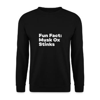 Ox Stinks Funny Animal Pun Humor Animal Meme - Unisex Sweatshirt - black - Front - Alina (178cm) & Michal (187cm)