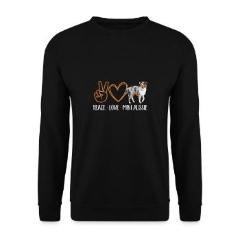 Berger australien miniature - Sweat-shirt Unisexe - noir - Devant - Alina (178cm) & Michal (187cm)