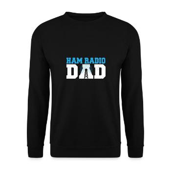 Ham Radio Dad Men Frequency Antenna Radio Lover - Unisex Sweatshirt - black - Front - Alina (178cm) & Michal (187cm)