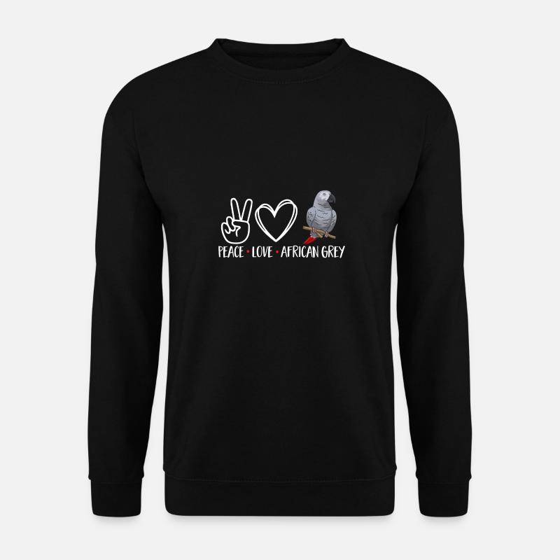 Graupapagei African Grey Parrot Papagei - Unisex Pullover - Schwarz