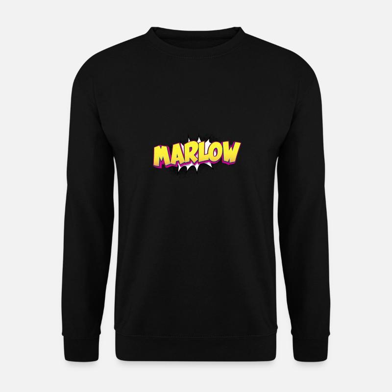 Marlow benutzerdefinierter Name Comic-Stil Pop-Art, - Unisex Pullover - Schwarz