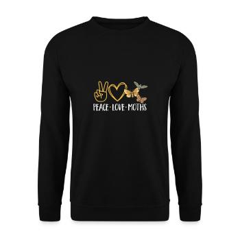 Moths Insect Collector Entomologist - Unisex Sweatshirt - black - Front - Alina (178cm) & Michal (187cm)