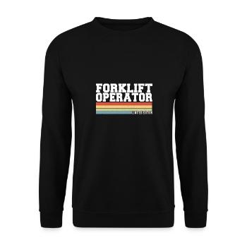 Forklift Operator Limited Edition Forklift Driver - Unisex Sweatshirt - black - Front - Alina (178cm) & Michal (187cm)