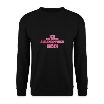 Beruf Augenoptiker - Unisex Pullover - Schwarz - Vorne - Alina (178cm) & Michal (187cm)