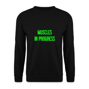 Muscles en progression - Sweat-shirt Unisexe - noir - Devant - Alina (178cm) & Michal (187cm)