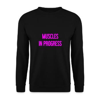 Muscles en progression - Sweat-shirt Unisexe - noir - Devant - Alina (178cm) & Michal (187cm)