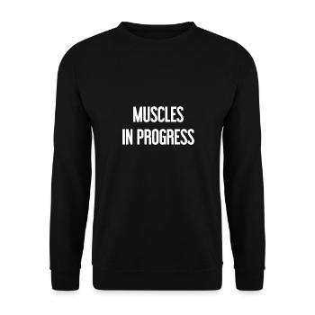 Muscles en progression - Sweat-shirt Unisexe - noir - Devant - Alina (178cm) & Michal (187cm)