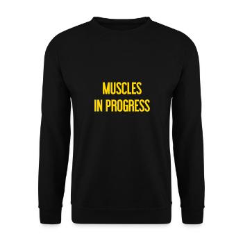 Muscles en progression - Sweat-shirt Unisexe - noir - Devant - Alina (178cm) & Michal (187cm)