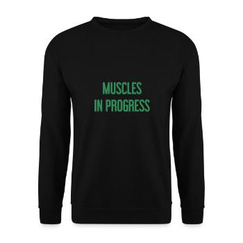 Muscles en progression - Sweat-shirt Unisexe - noir - Devant - Alina (178cm) & Michal (187cm)