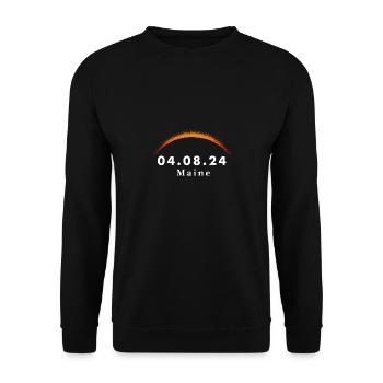 Total Solar Eclipse Path of Totality Maine April - Unisex Pullover - Schwarz - Vorne - Alina (178cm) & Michal (187cm)