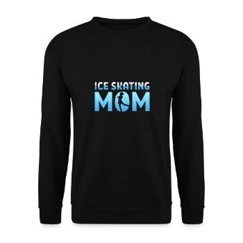 Schlittschuh Eislauf Mutter Mama Muttertag - Unisex Pullover - Schwarz - Vorne - Alina (178cm) & Michal (187cm)