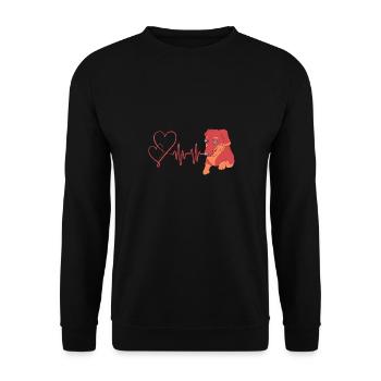 Dachshund - Unisex Sweatshirt - black - Front - Alina (178cm) & Michal (187cm)