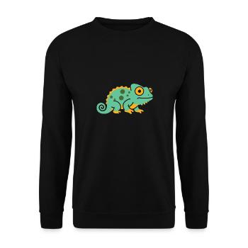 Chamäleon - Unisex Pullover - Schwarz - Vorne - Alina (178cm) & Michal (187cm)