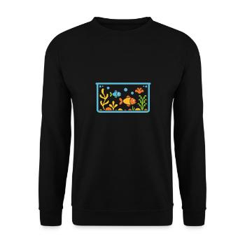 aquarium - Sweat-shirt Unisexe - noir - Devant - Alina (178cm) & Michal (187cm)