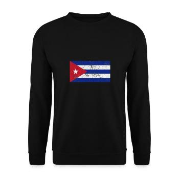 Cuba - Unisex Sweatshirt - black - Front - Alina (178cm) & Michal (187cm)