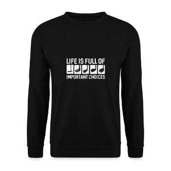 Clubs de golf gag Drôle de sort - Sweat-shirt Unisexe - noir - Devant - Alina (178cm) & Michal (187cm)