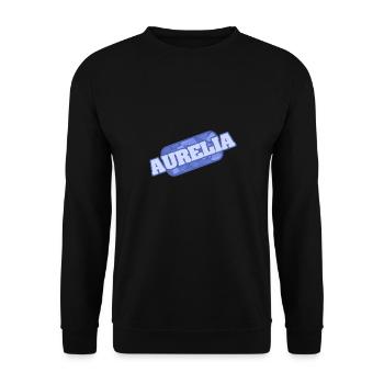 Gift for Aurelia - Unisex Sweatshirt - black - Front - Alina (178cm) & Michal (187cm)