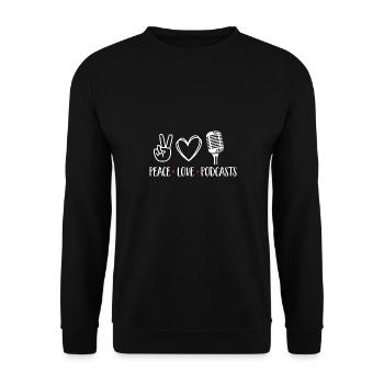 Podcaster Podcast - Unisex Sweatshirt - black - Front - Alina (178cm) & Michal (187cm)