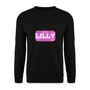 Bio Lilly - Unisex Sweatshirt - black - Front - Alina (178cm) & Michal (187cm)